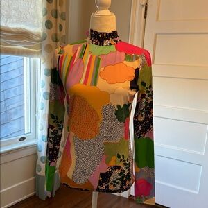 Celia B Colorful Abstract Print Women's Top